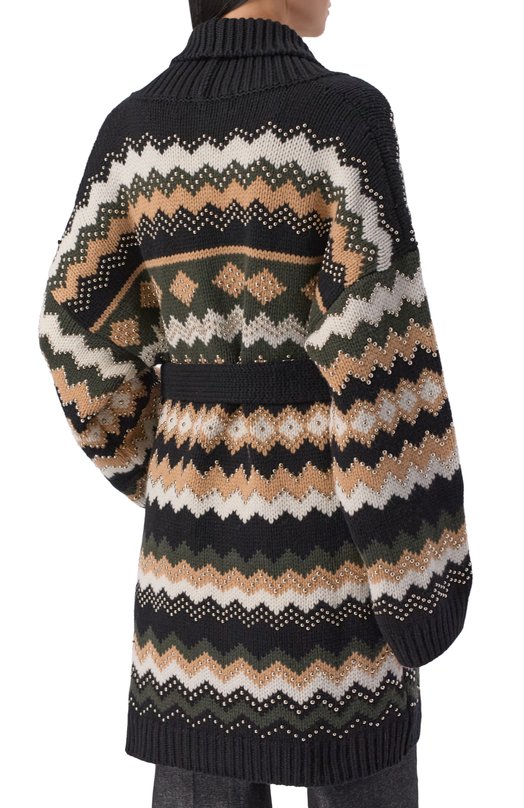 Кардиган из шерсти и кашемира Elie Saab J0174EF25/CK010 Разноцветный  J0174EF25/CK010 Фото 4