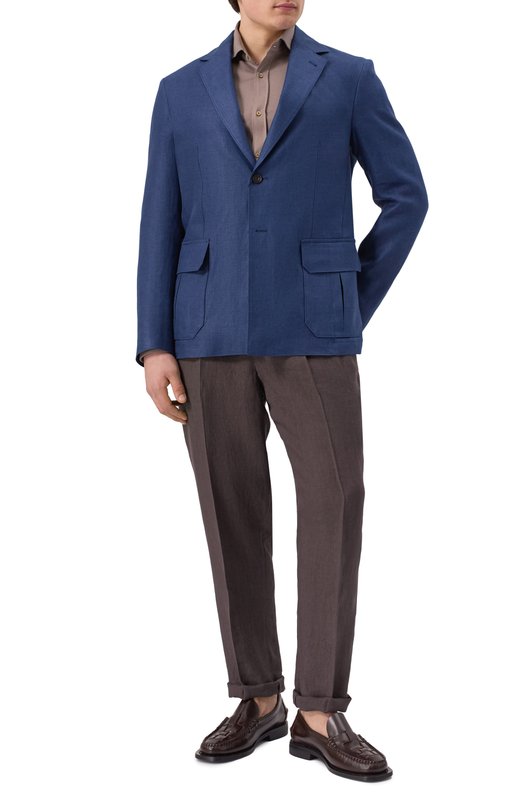 Льняной пиджак Corneliani 25X591-2514108 Синий  25X591-2514108 Фото 2