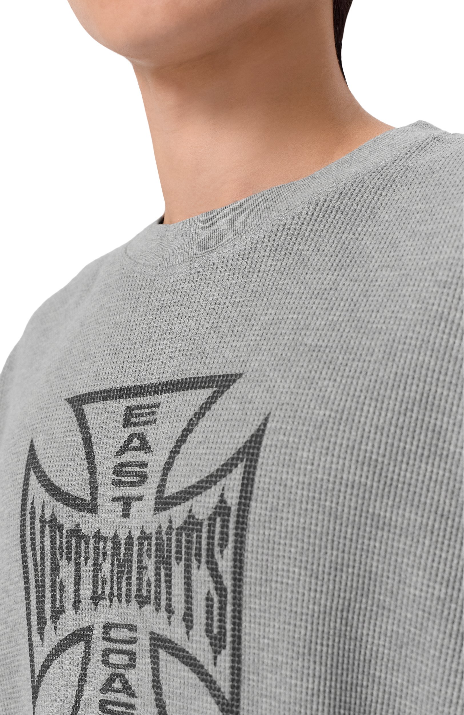 Хлопковый лонгслив VETEMENTS серого цвета по цене 109500 руб., арт. MH27LS264G, фото 6 Хлопковый лонгслив VETEMENTS, арт. MH27LS264G, фото 6