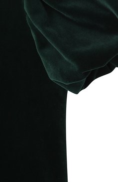 Детское бархатное платье ELLYME темно-зеленого цвета, арт. 00244 | Фото 3 (Рукава: Короткие; Материал сплава: Проставлено; Драгоценные камни: Проставлено; Девочки Кросс-КТ: Платье-одежда; Случай: Формальный; Материал внешний: Хлопок; Ростовка одежда: 5 лет | 110 см, 6 лет | 116 см, 7 лет | 122 см, 8 лет | 128 см, 9 лет | 134 см, 10 - 11 лет | 140 - 146см, 12 лет | 152 см)
