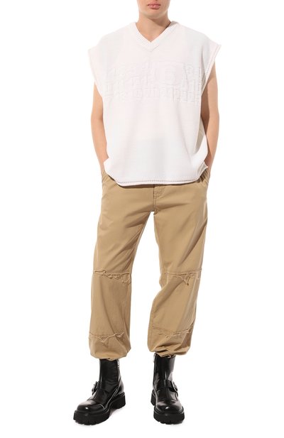 Хлопковые брюки MM6, арт. S52KA0438/S52532, фото 2