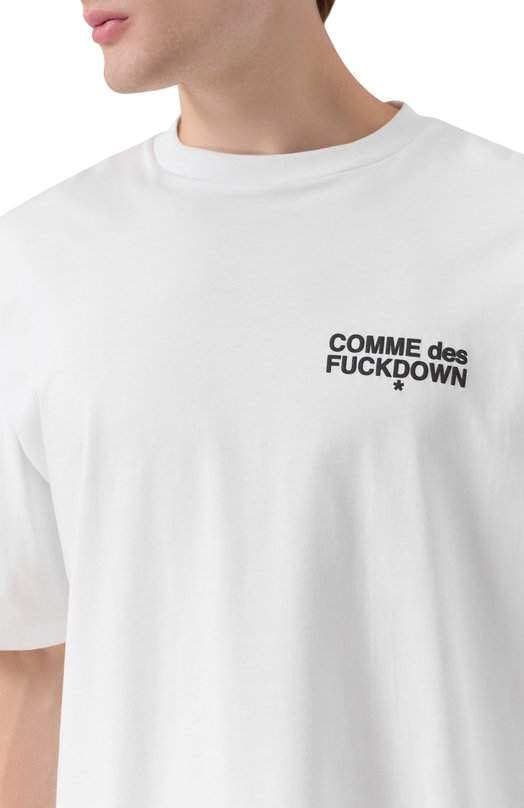 Хлопковая футболка Comme des Fuckdown CFABW01511 Белый  CFABW01511 Фото 5