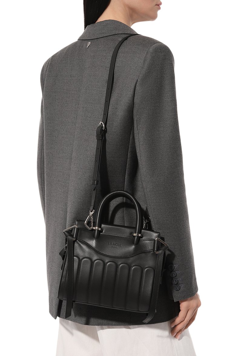 Женская сумка rodeo LANCEL черного цвета, арт. A12338 | Фото 2 (Материал: Натуральная кожа; Размер: small; Ремень/цепочка: На ремешке)