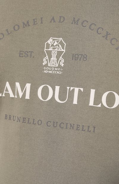 Хлопковая футболка BRUNELLO CUCINELLI, арт. M0T718431W, фото 5