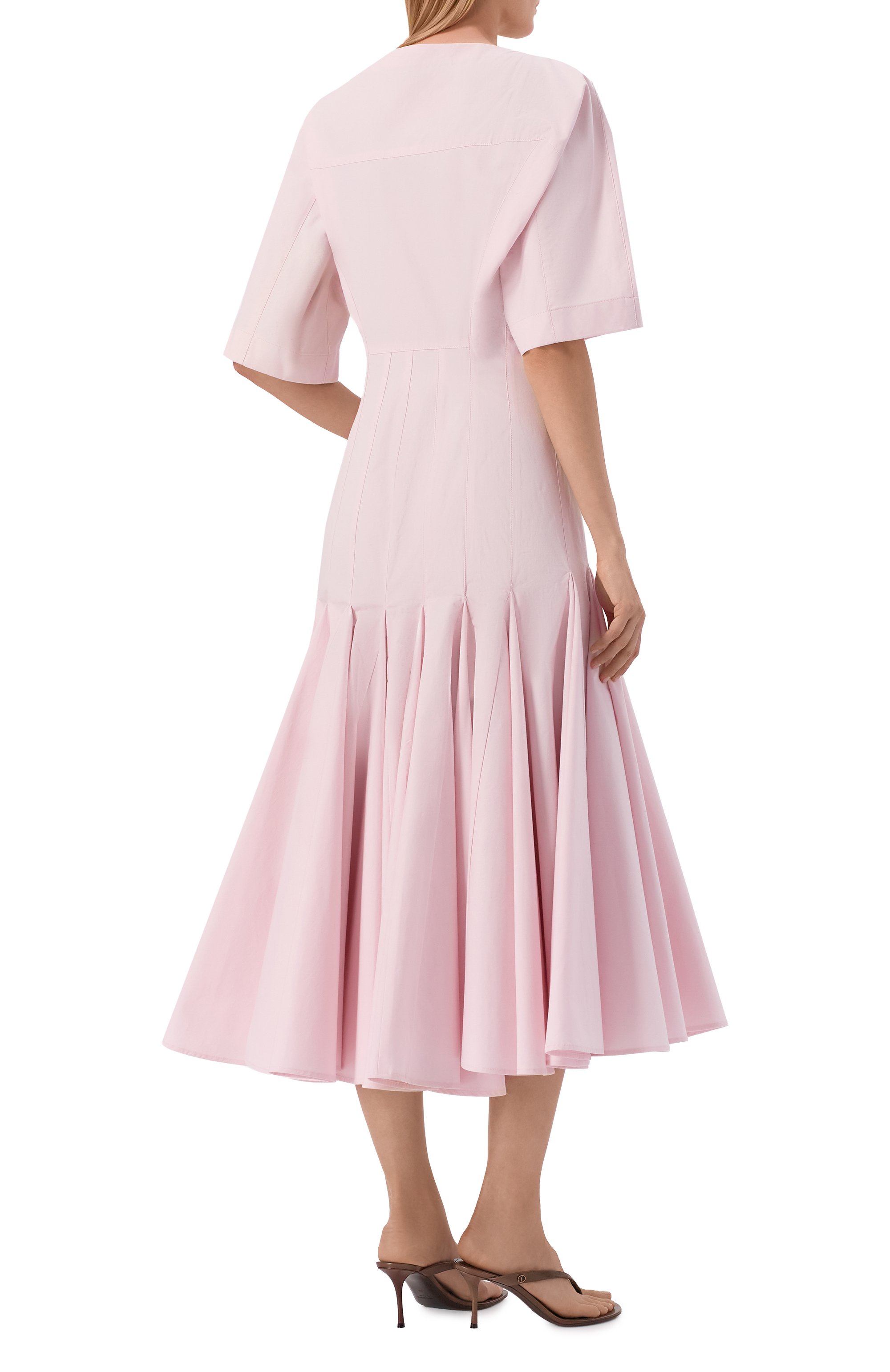 Хлопковое платье JACQUEMUS розового цвета по цене 188000 руб., арт. 26EDRW00745/AW00648, фото 3 Хлопковое платье JACQUEMUS, арт. 26EDRW00745/AW00648, фото 3