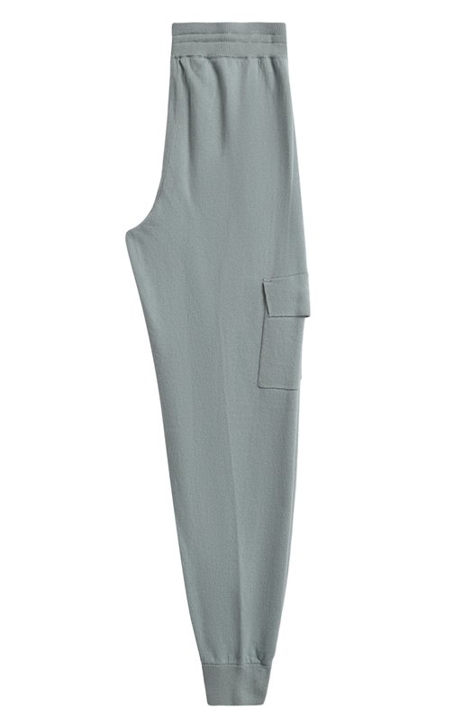 Джоггеры из хлопка и кашемира 360cashmere Голубой, фото 3
