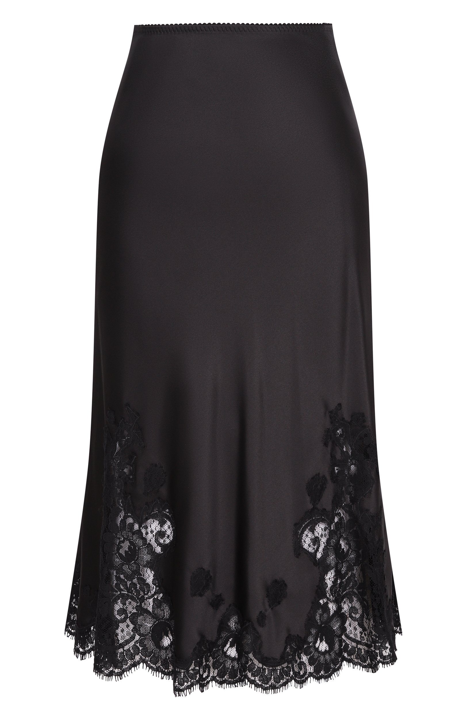 Атласная юбка DOLCE & GABBANA черного цвета по цене 267500 руб., арт. F4DLYT/FURAG, фото 1 Атласная юбка DOLCE & GABBANA, арт. F4DLYT/FURAG, фото 1