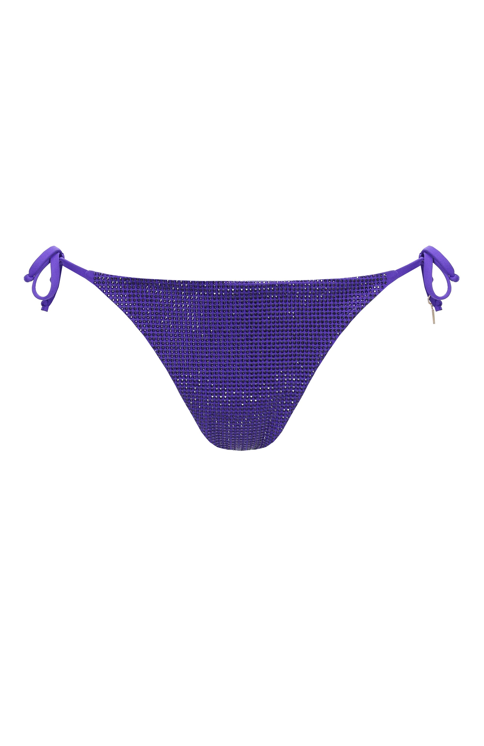 Плавки-бикини с отделкой стразами FISICO фиолетового цвета по цене 127000 руб., арт. MS13MW, фото 1 Плавки-бикини с отделкой стразами FISICO, арт. MS13MW, фото 1