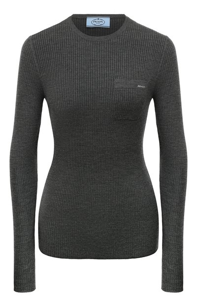 Пуловер из шерсти и шелка PRADA, арт. P24C1N-1XA3-F0480-202, фото 1