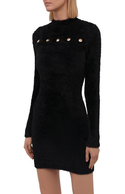 Платье VERSACE JEANS COUTURE черного цвета по цене 59950 руб., арт. 71HA0822-71DPM22 FIL.FURRY BLACK/CM07H, фото 3 Платье VERSACE JEANS COUTURE, арт. 71HA0822-71DPM22 FIL.FURRY BLACK/CM07H, фото 3