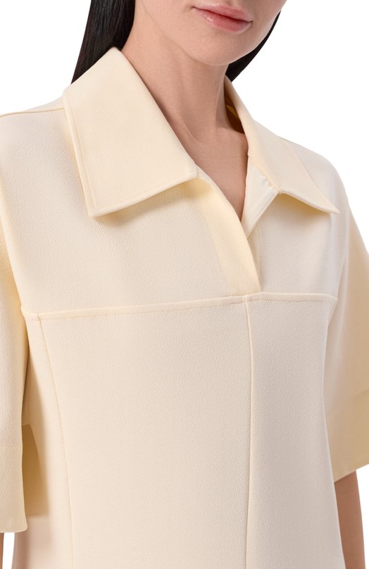 Платье из вискозы Jil Sander J02CT0565/J20340 Кремовый  J02CT0565/J20340 Фото 4