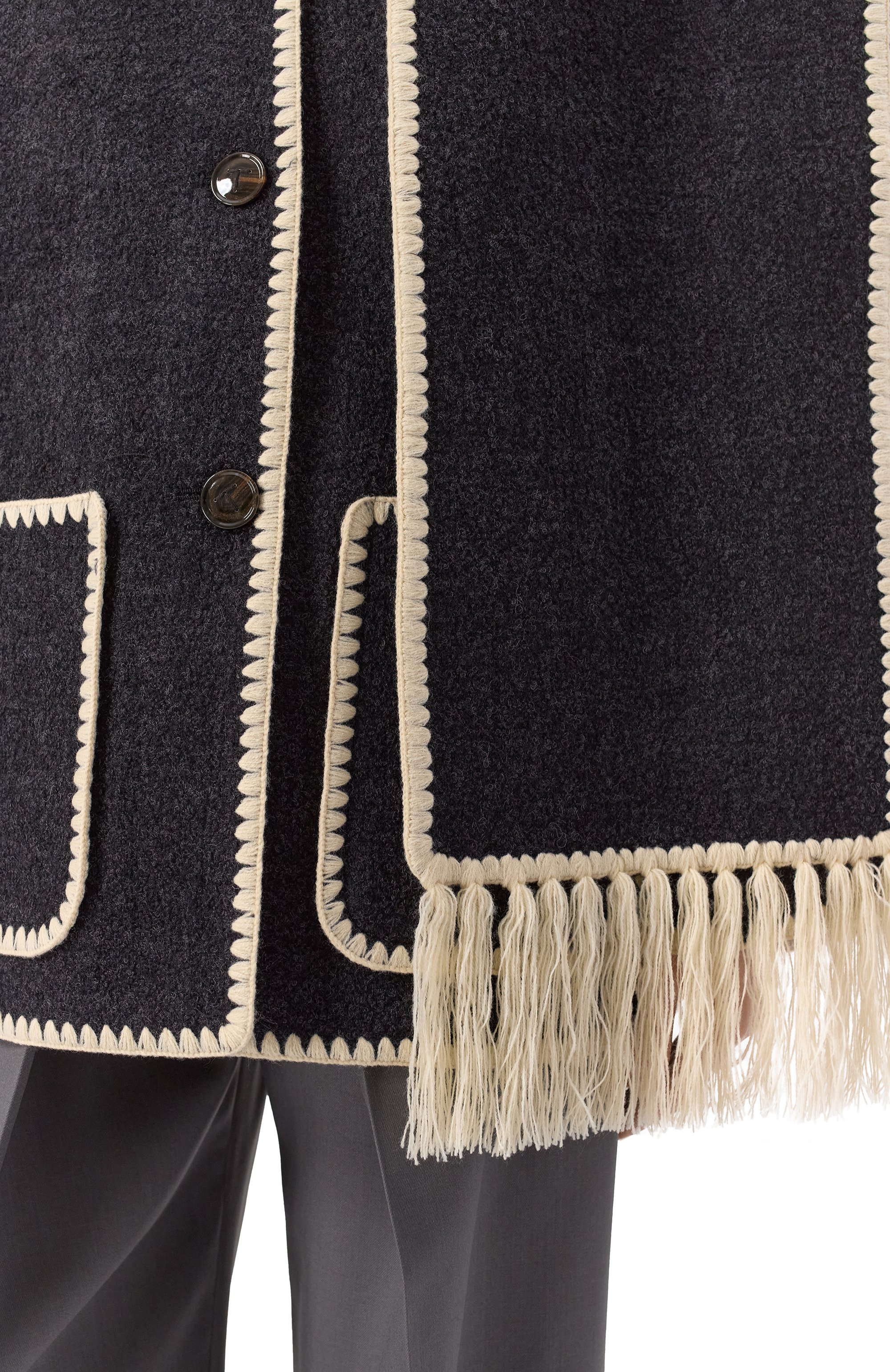 Шерстяное полупальто TOTEME, арт. 244-WR0918-FB0292, фото 5