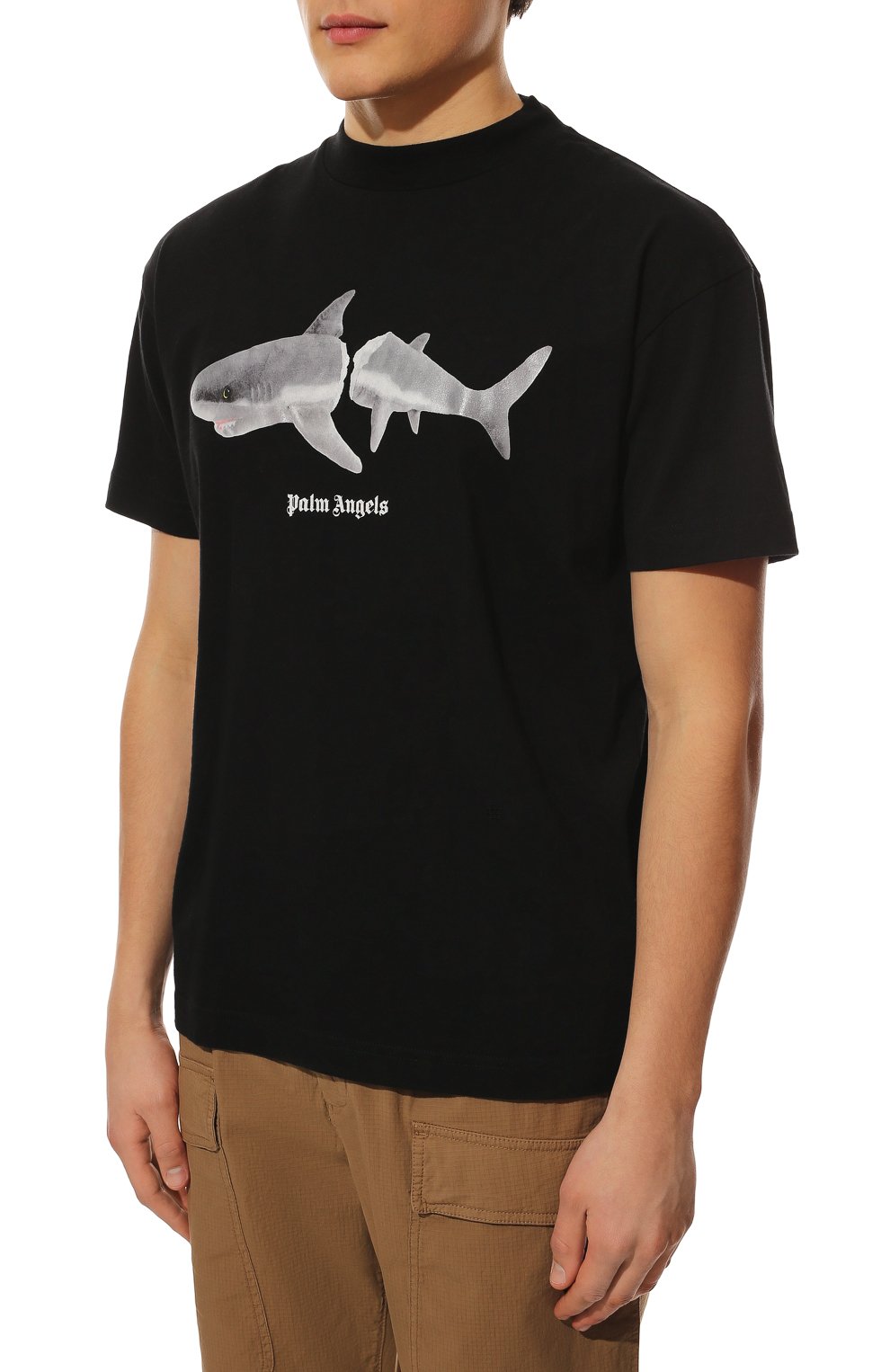 Хлопковая футболка PALM ANGELS, арт. PMAA001S22JER0111001, фото 3