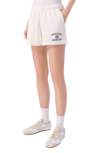 Хлопковые шорты luxury club SPORTY AND RICH, арт. SH0377842WH01/S&R LUXURY CLUB DISC0 SH0RT, фото 3