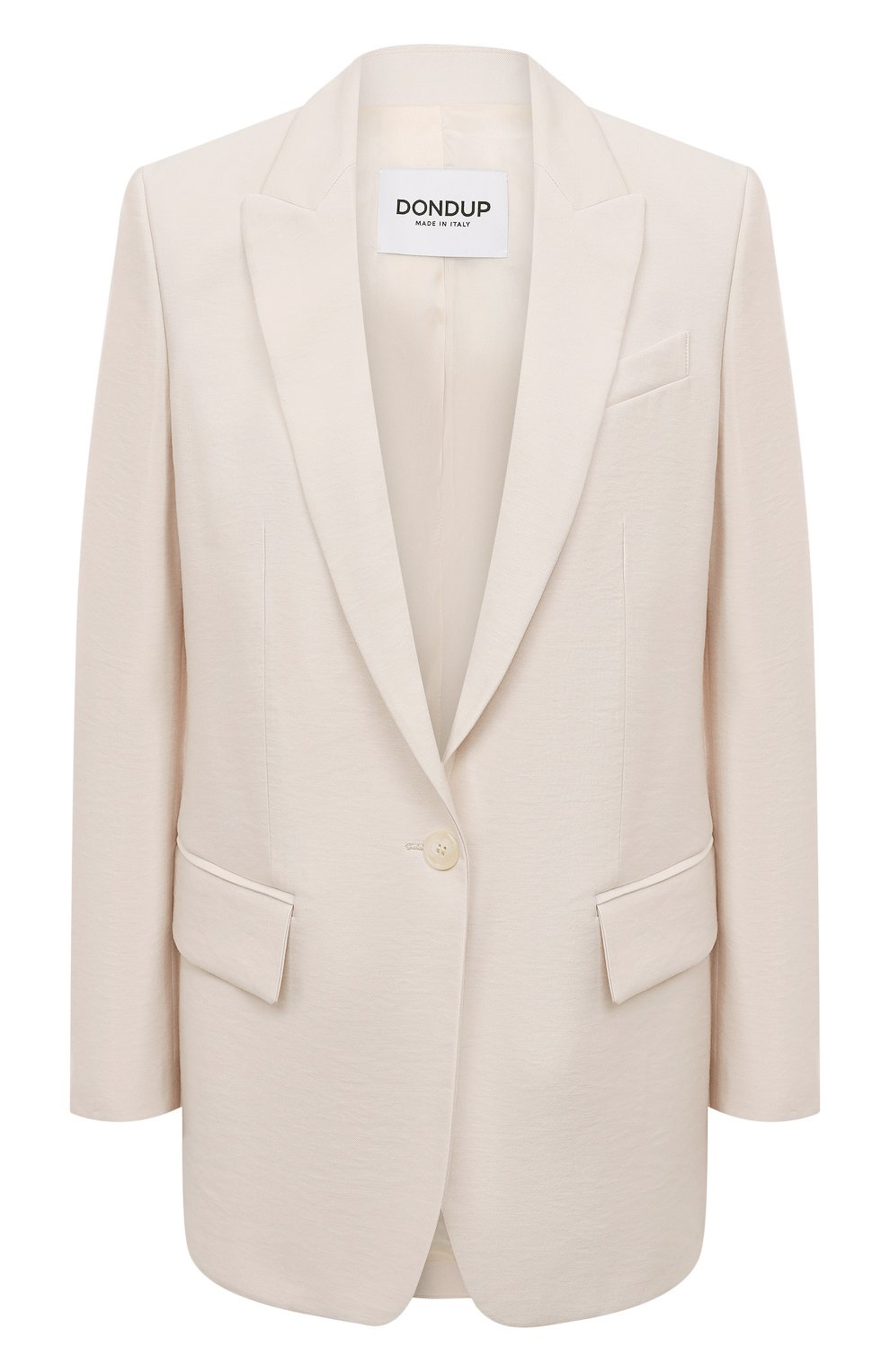 Жакет из вискозы DONDUP кремового цвета по цене 85000 руб., арт. DJ563/IF0036D/XXX, фото 1 Жакет из вискозы DONDUP, арт. DJ563/IF0036D/XXX, фото 1