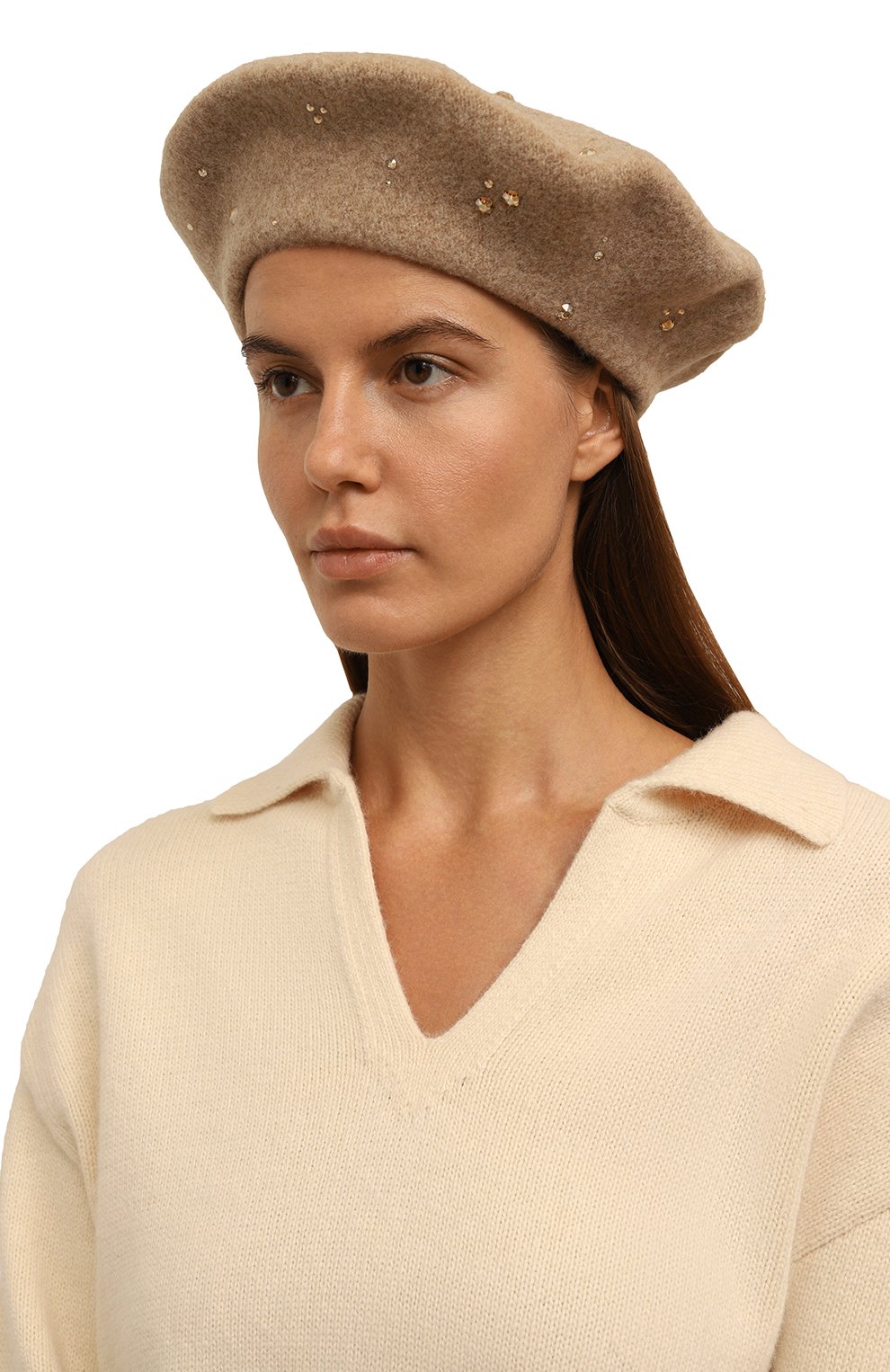 Шерстяной берет WILLIAM SHARP бежевого цвета по цене 33600 руб., арт. WB-65, фото 2 Шерстяной берет WILLIAM SHARP, арт. WB-65, фото 2