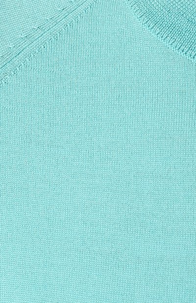 Шерстяной пуловер DRIES VAN NOTEN бирюзового цвета по цене 34050 руб., арт. 192-11298-8701, фото 5 Шерстяной пуловер DRIES VAN NOTEN, арт. 192-11298-8701, фото 5