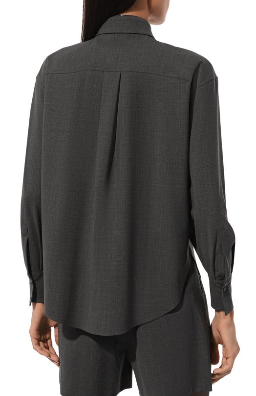 Шерстяная рубашка Brunello Cucinelli M0W07MK916 Серый  M0W07MK916 Фото 4