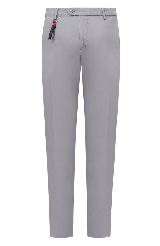 Брюки из хлопка и шелка Marco Pescarolo SLIM80/5300 Серый SLIM80/5300
