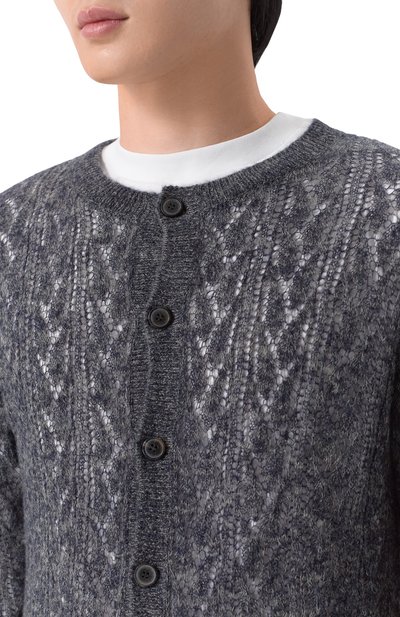 Кардиган DRIES VAN NOTEN темно-синего цвета по цене 86500 руб., арт. 021234/3723, фото 5 Кардиган DRIES VAN NOTEN, арт. 021234/3723, фото 5