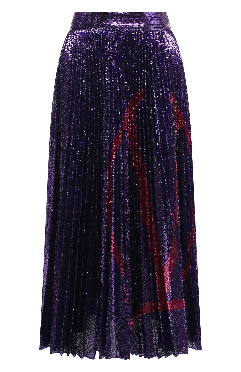 Юбка с пайетками VALENTINO фиолетового цвета по цене 230500 руб., арт. UB3MD02E5NF, фото 1 Юбка с пайетками VALENTINO, арт. UB3MD02E5NF, фото 1