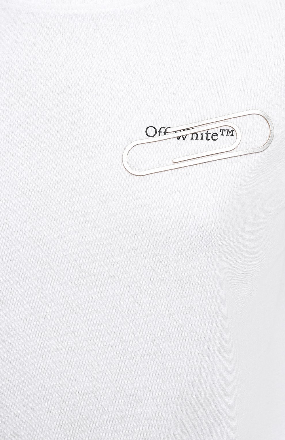 Хлопковая футболка OFF-WHITE белого цвета по цене 18750 руб., арт. 0WAA049E20JER0030110, фото 5 Хлопковая футболка OFF-WHITE, арт. 0WAA049E20JER0030110, фото 5