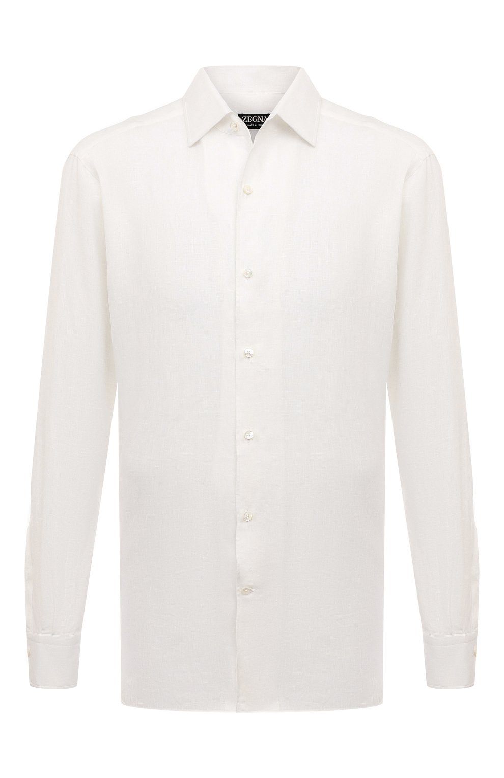Льняная рубашка ZEGNA белого цвета по цене 79950 руб., арт. UBX30A5/SR03802, фото 1 Льняная рубашка ZEGNA, арт. UBX30A5/SR03802, фото 1