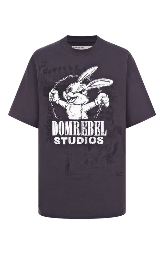 Хлопковая футболка DOMREBEL BUNWIRE T-SHIRT Чёрный BUNWIRE T-SHIRT