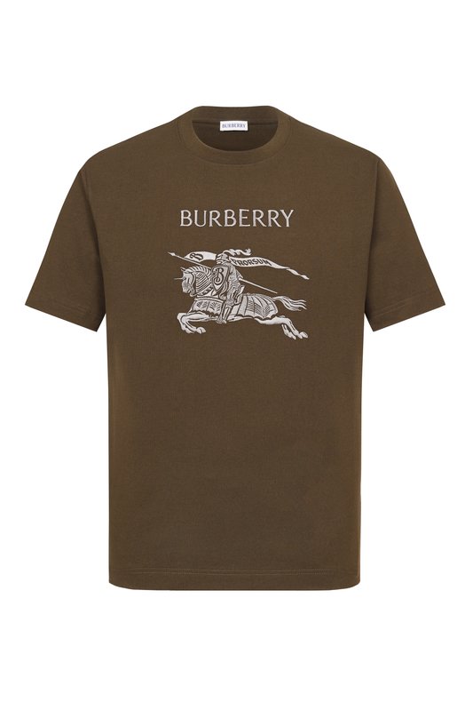 Хлопковая футболка Burberry 8119007 Коричневый 8119007