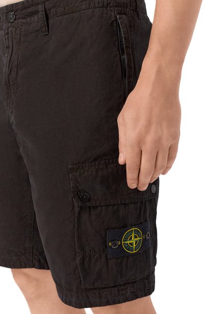 Хлопковые шорты STONE ISLAND черного цвета по цене 43150 руб., арт. L1S15L100019/S00WA, фото 5 Хлопковые шорты STONE ISLAND, арт. L1S15L100019/S00WA, фото 5