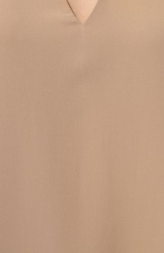 Женский шелковый топ FREEAGE бежевого цвета, арт. WS24.TP078.6001.102 | Фото 5 (Материал внешний: Шелк; Длина (для топов): Стандартные; Материал сплава: Проставлено; Драгоценные камни: Проставлено; Стили: Минимализм)