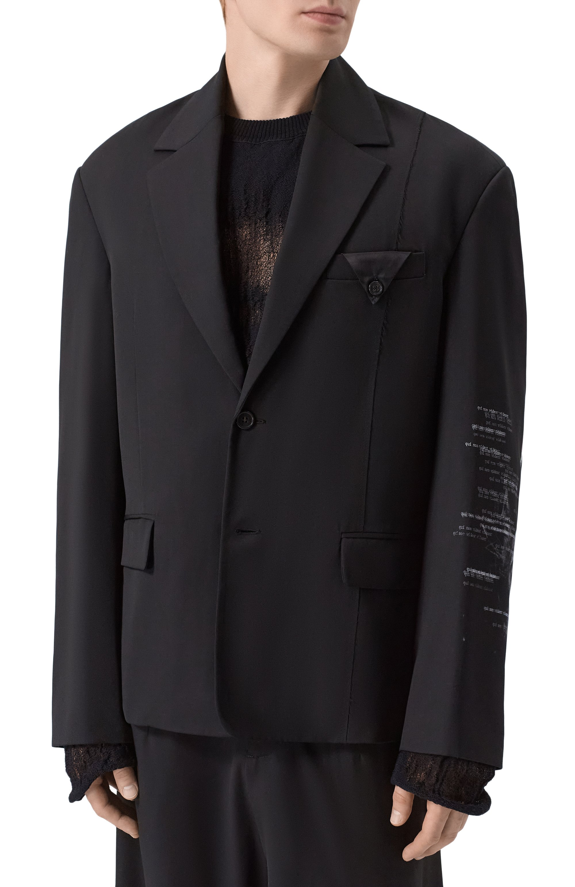 Шерстяной пиджак ISABEL BENENATO черного цвета по цене 154500 руб., арт. UW310S26, фото 3 Шерстяной пиджак ISABEL BENENATO, арт. UW310S26, фото 3