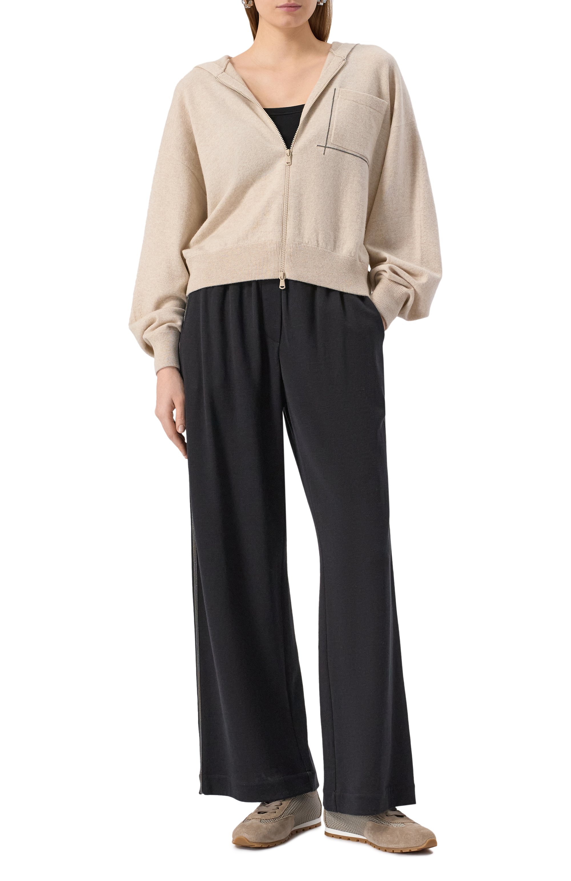 Комбинированные кроссовки DOUCAL'S бежевого цвета по цене 49950 руб., арт. DD8792JULTRZ769, фото 2 Комбинированные кроссовки DOUCAL'S, арт. DD8792JULTRZ769, фото 2