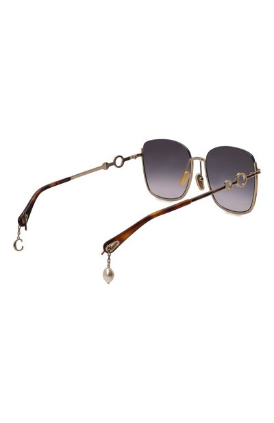 Солнцезащитные очки с подвесками CHLOÉ синего цвета по цене 49950 руб., арт. CH0070SK 001, фото 3 Солнцезащитные очки с подвесками CHLOÉ, арт. CH0070SK 001, фото 3