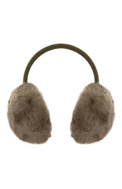 Шерстяные наушники с меховой отделкой YVES SALOMON ENFANT, арт. 20WEA310XXREXW, фото 1