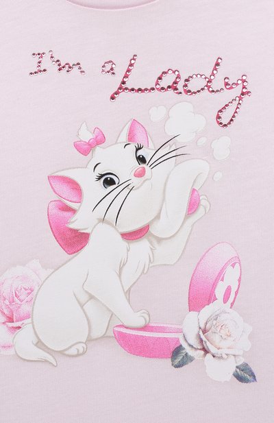 Хлопковый лонгслив MONNALISA, арт. 390603, фото 3