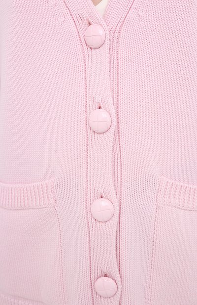 Шерстяной кардиган GANNI розового цвета по цене 32950 руб., арт. K1370, фото 5 Шерстяной кардиган GANNI, арт. K1370, фото 5