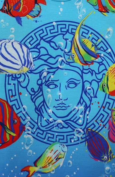 Хлопковая футболка VERSACE, арт. 1000129/1A02111/8A-14A, фото 3