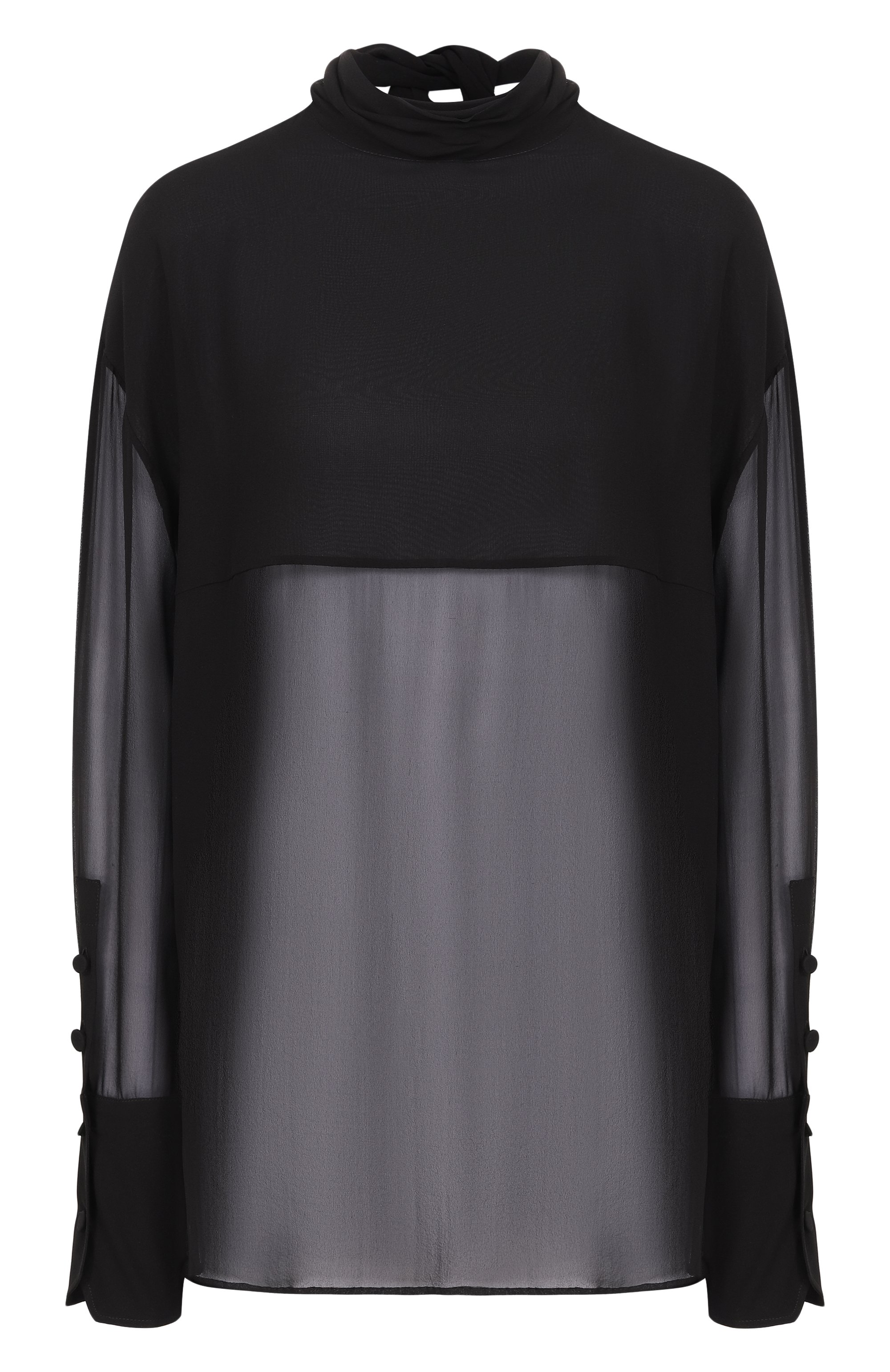 Шелковая блузка ARMARIUM черного цвета по цене 120000 руб., арт. ARMFWSH11/SE08, фото 1 Шелковая блузка ARMARIUM, арт. ARMFWSH11/SE08, фото 1