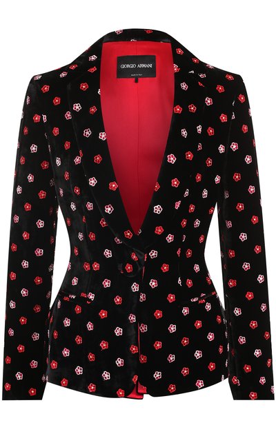 Женский приталенный жакет на одной пуговице с принтом GIORGIO ARMANI, арт. ZAG26T/ZA816