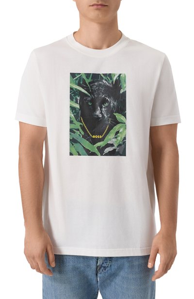 Хлопковая футболка BOSS ORANGE, арт. 50546362, фото 3