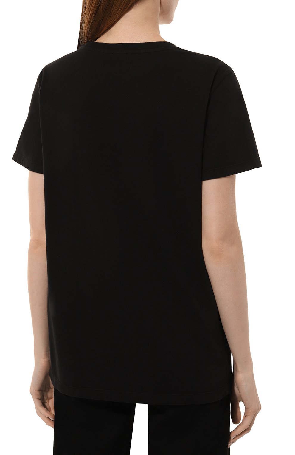 Хлопковая футболка PINKO черного цвета по цене 6700 руб., арт. 101752/A227, фото 4 Хлопковая футболка PINKO, арт. 101752/A227, фото 4