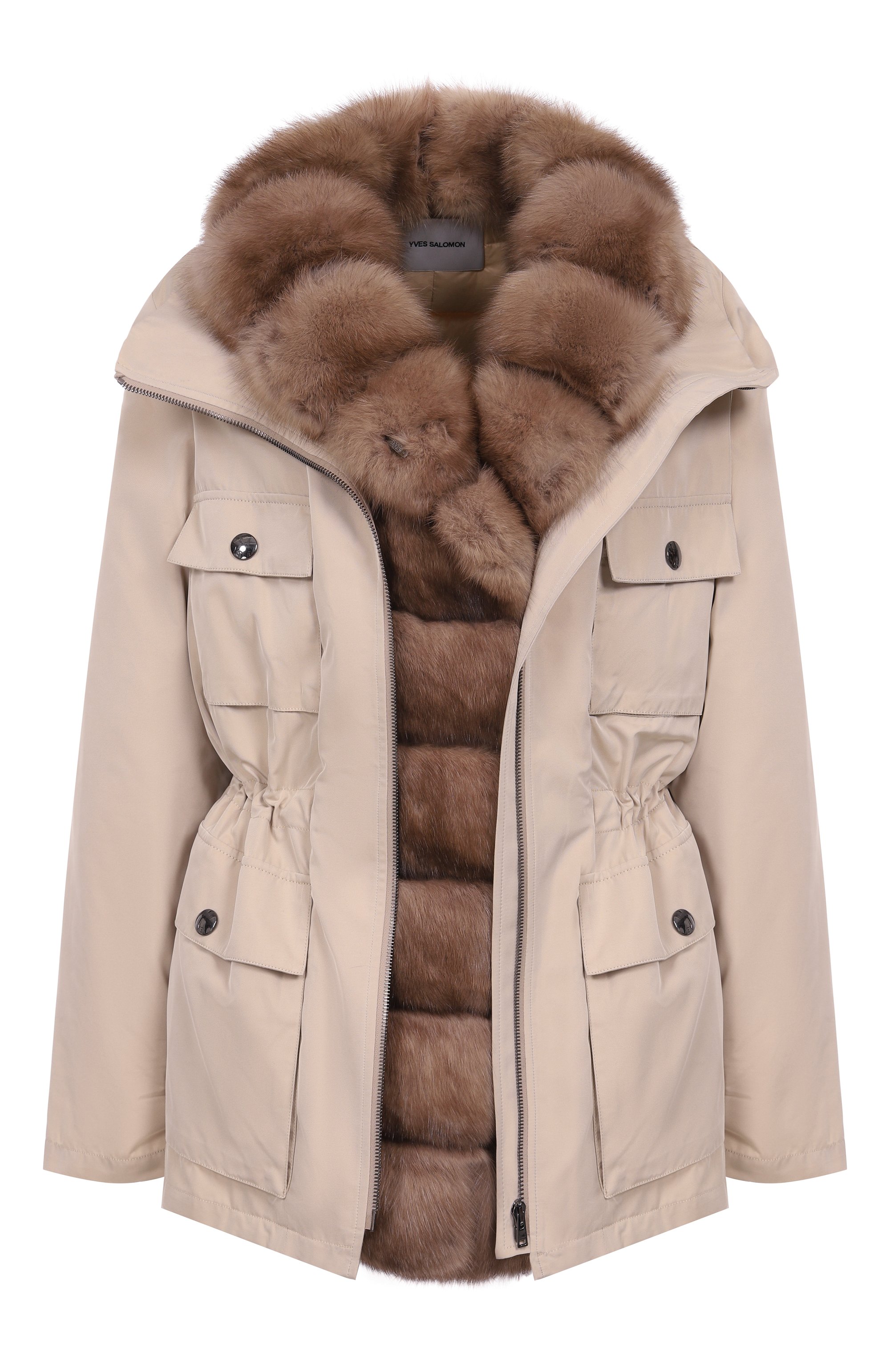 Пуховая парка с отделкой из соболя YVES SALOMON, арт. 20WYV05371/ZIRV, фото 1