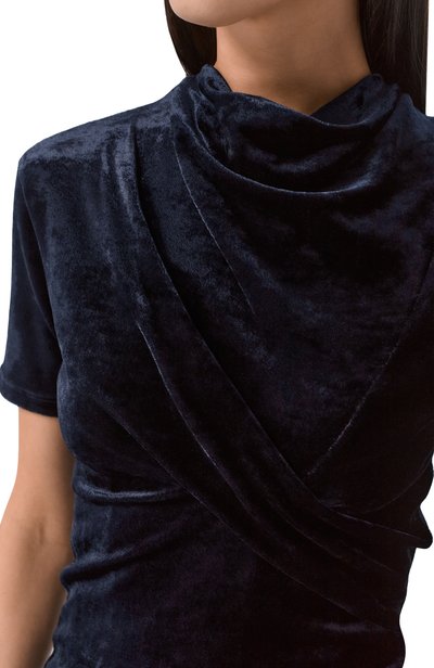 Бархатный топ GIORGIO ARMANI темно-синего цвета по цене 99300 руб., арт. GW004370/AF30126, фото 5 Бархатный топ GIORGIO ARMANI, арт. GW004370/AF30126, фото 5