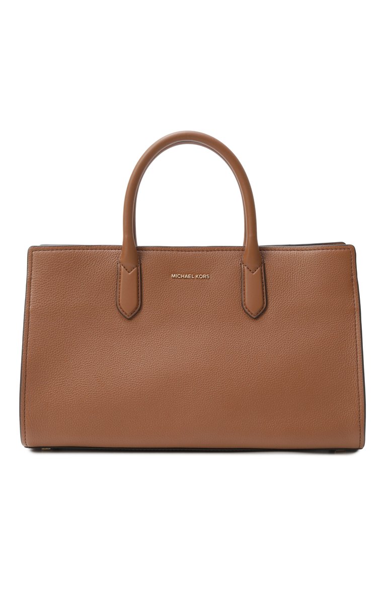 Женская сумка scarlett medium MICHAEL MICHAEL KORS коричневого цвета, арт. 30F4GETS2L | Фото 1 (Материал: Натуральная кожа; Ремень/цепочка: На ремешке; Размер: medium)