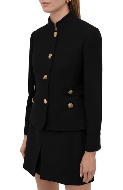 Жакет из шелка и шерсти GUCCI черного цвета по цене 199500 руб., арт. 663828/ZAD88, фото 3 Жакет из шелка и шерсти GUCCI, арт. 663828/ZAD88, фото 3