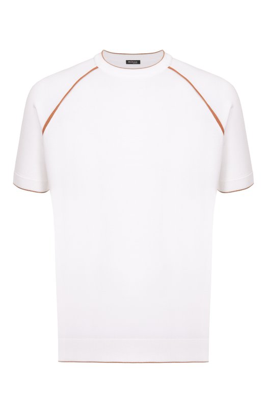 Хлопковый джемпер Kiton UMK090101 Белый UMK090101