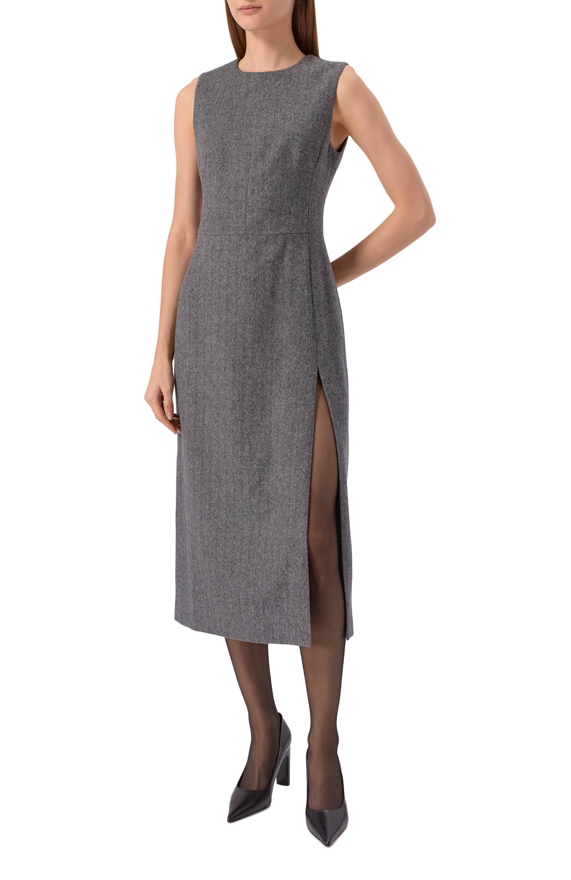 Платье из шерсти и кашемира 12 STOREEZ серого цвета по цене 37000 руб., арт. 127468, фото 3 Платье из шерсти и кашемира 12 STOREEZ, арт. 127468, фото 3