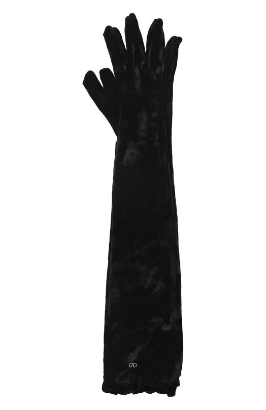 Бархатные перчатки Valentino 8W2GD00G/LKB Чёрный 8W2GD00G/LKB