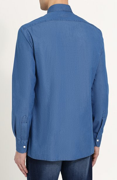 Рубашка из денима с воротником кент KITON, арт. UMCNERCH0621902009, фото 4
